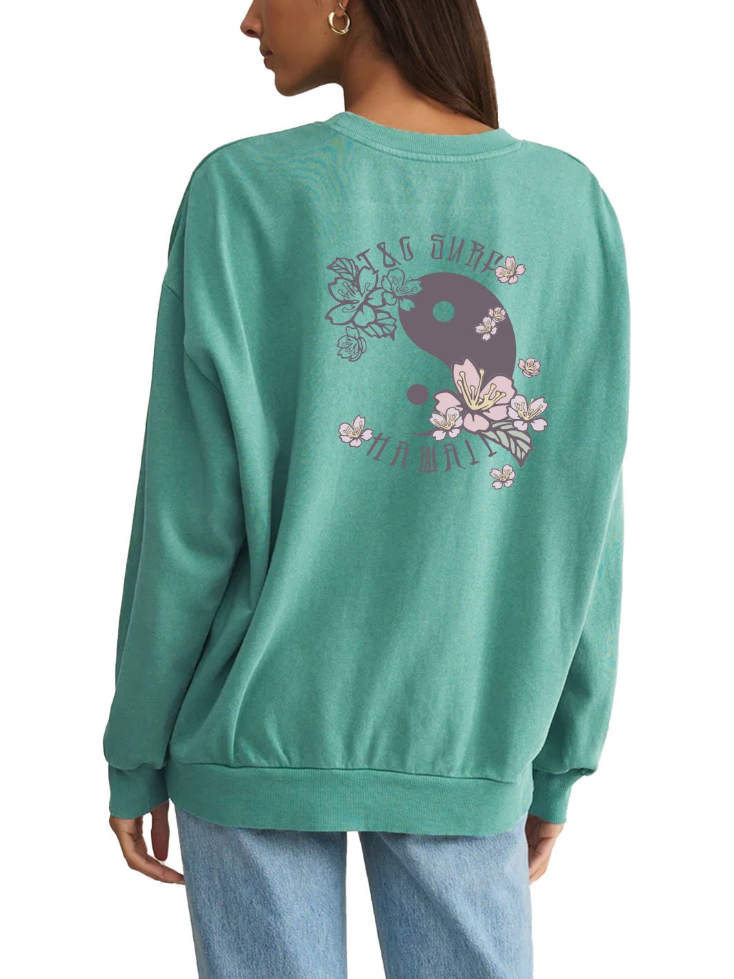 T&C Surf Designs Big Sakura Sunday Sweatshirt,