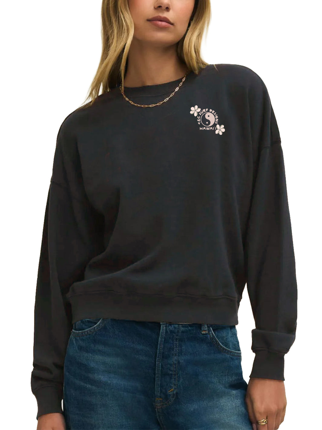 T&C Surf Designs Plumeria Oval First Date Sweatshirt,