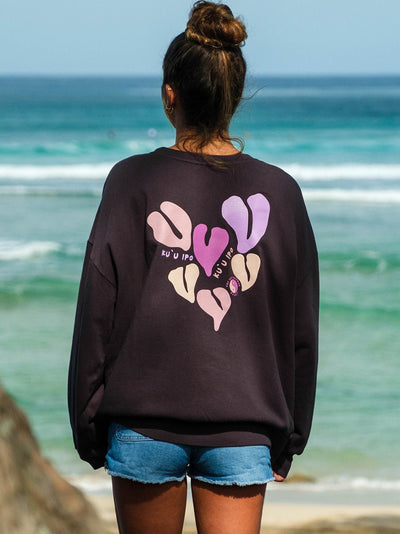 T&C Surf Designs Anthurium Heart Sunday Sweatshirt,