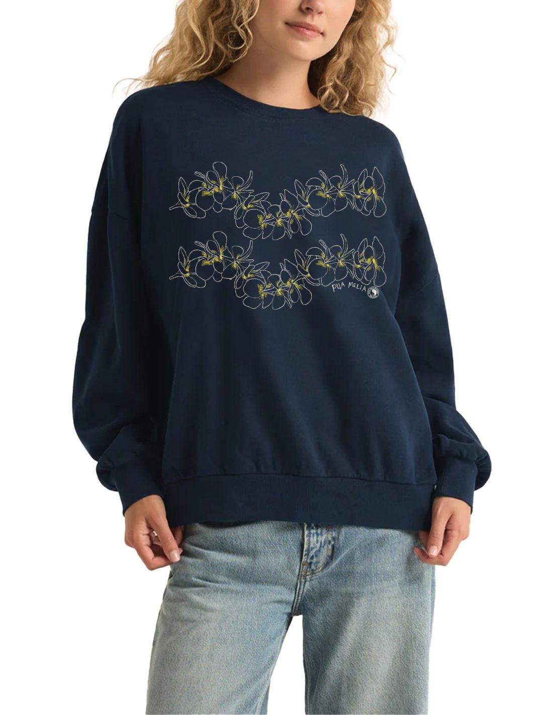 T&C Surf Designs T&C Surf Simple Plumeria Sunday Sweatshirt, Eclipse / XS