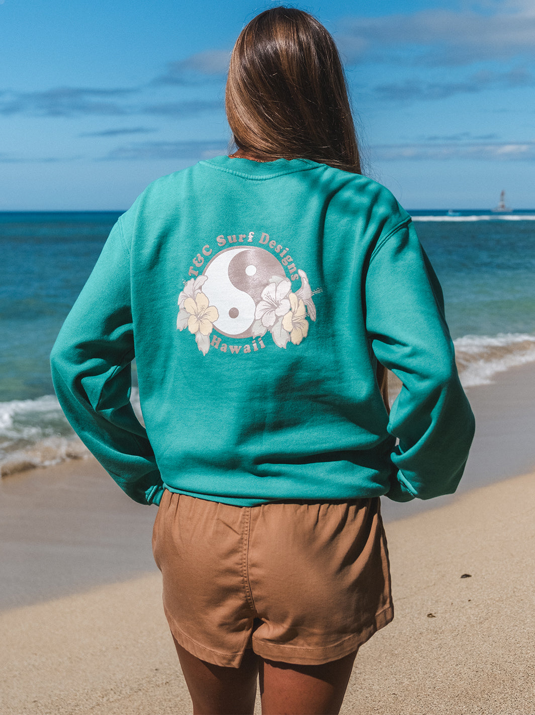 Hibiscus Bunch Boyfriend Sweatshirt