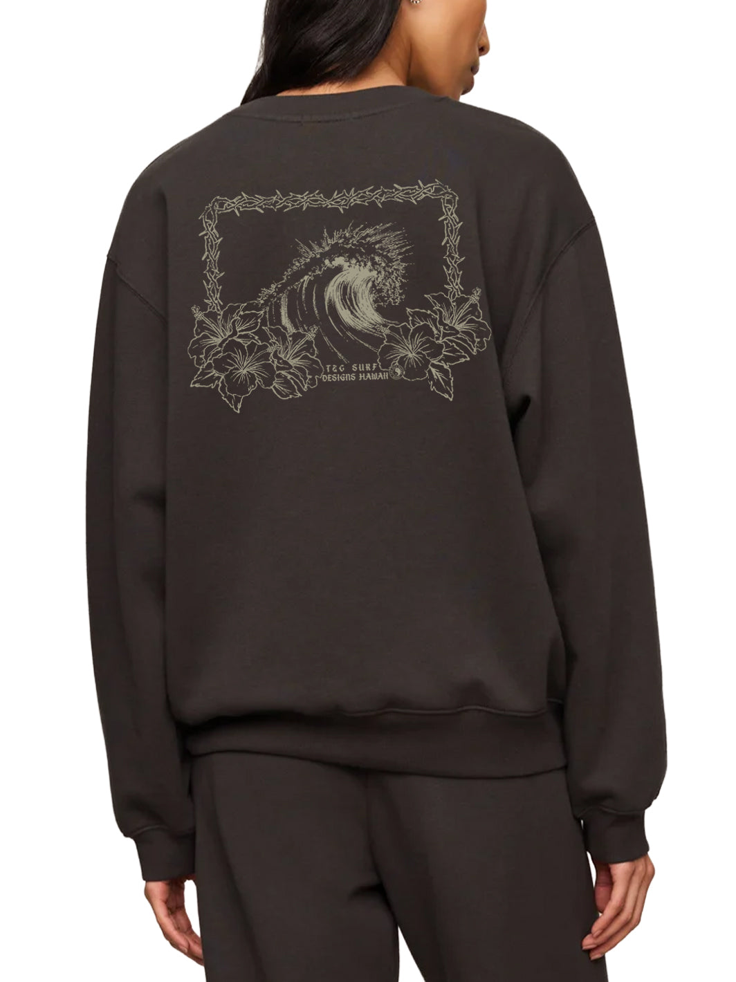 T&C Surf Designs Surf Minded Boyfriend Sweatshirt,