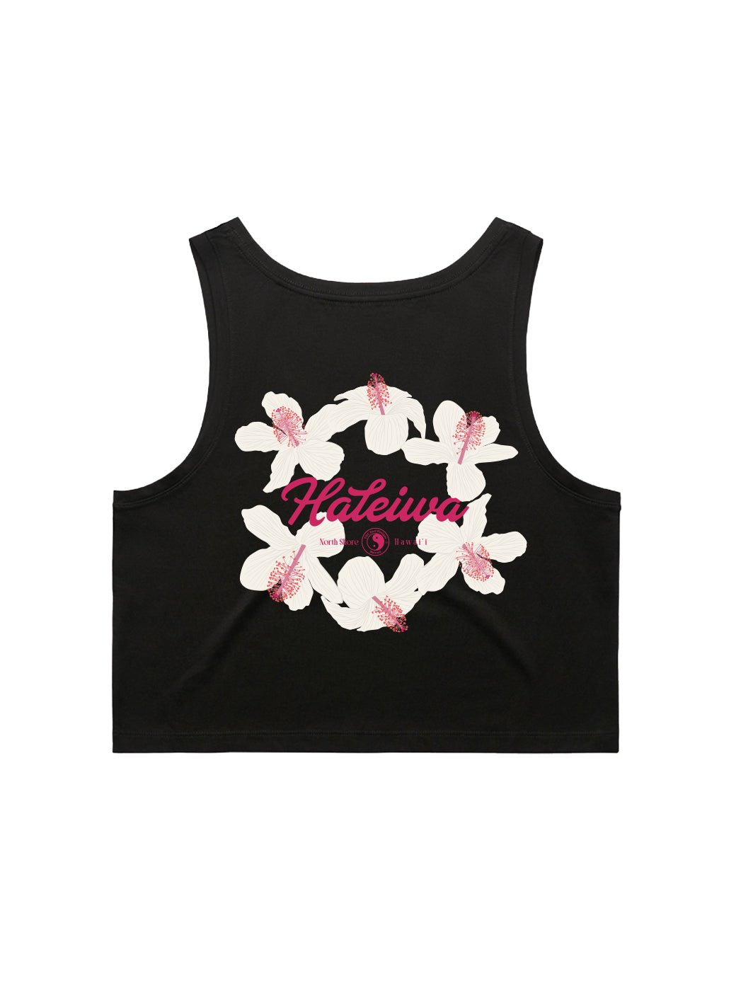 T&C Surf Designs Haleiwa Koki'o Ke'oke'o Crop Singlet Tank,