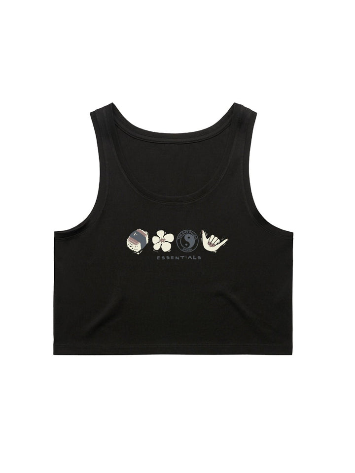 T&C Surf Designs Essentials Crop Singlet Tank,