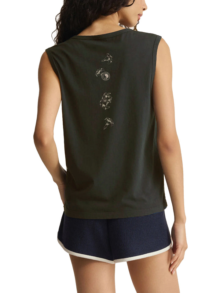 T&C Surf Designs Simple Puakeni Lei Muscle Tank,