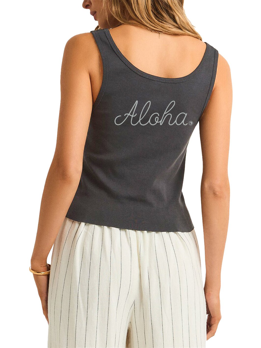 Cursive Aloha Puff Suntrip Tank - T&C Surf Designs