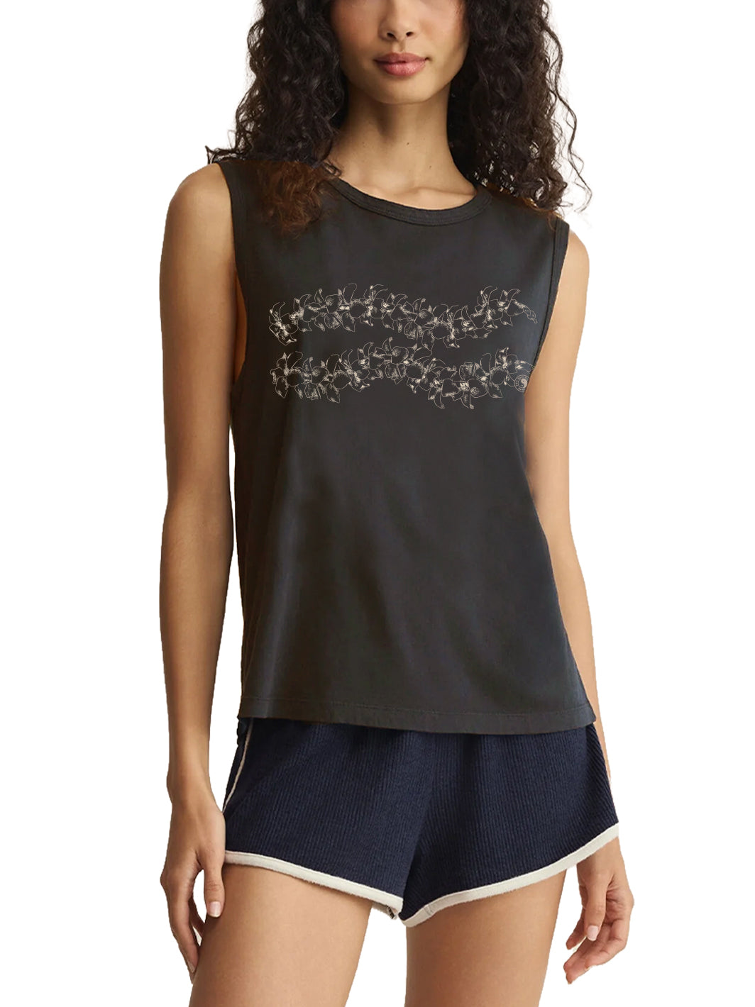 T&C Surf Designs Simple Puakeni Lei Muscle Tank,