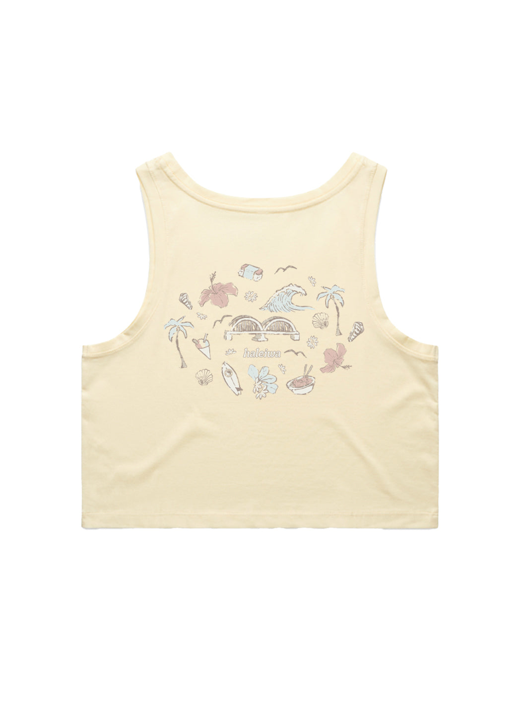 T&C Surf Designs All Kine North Shore Crop Singlet Tank,