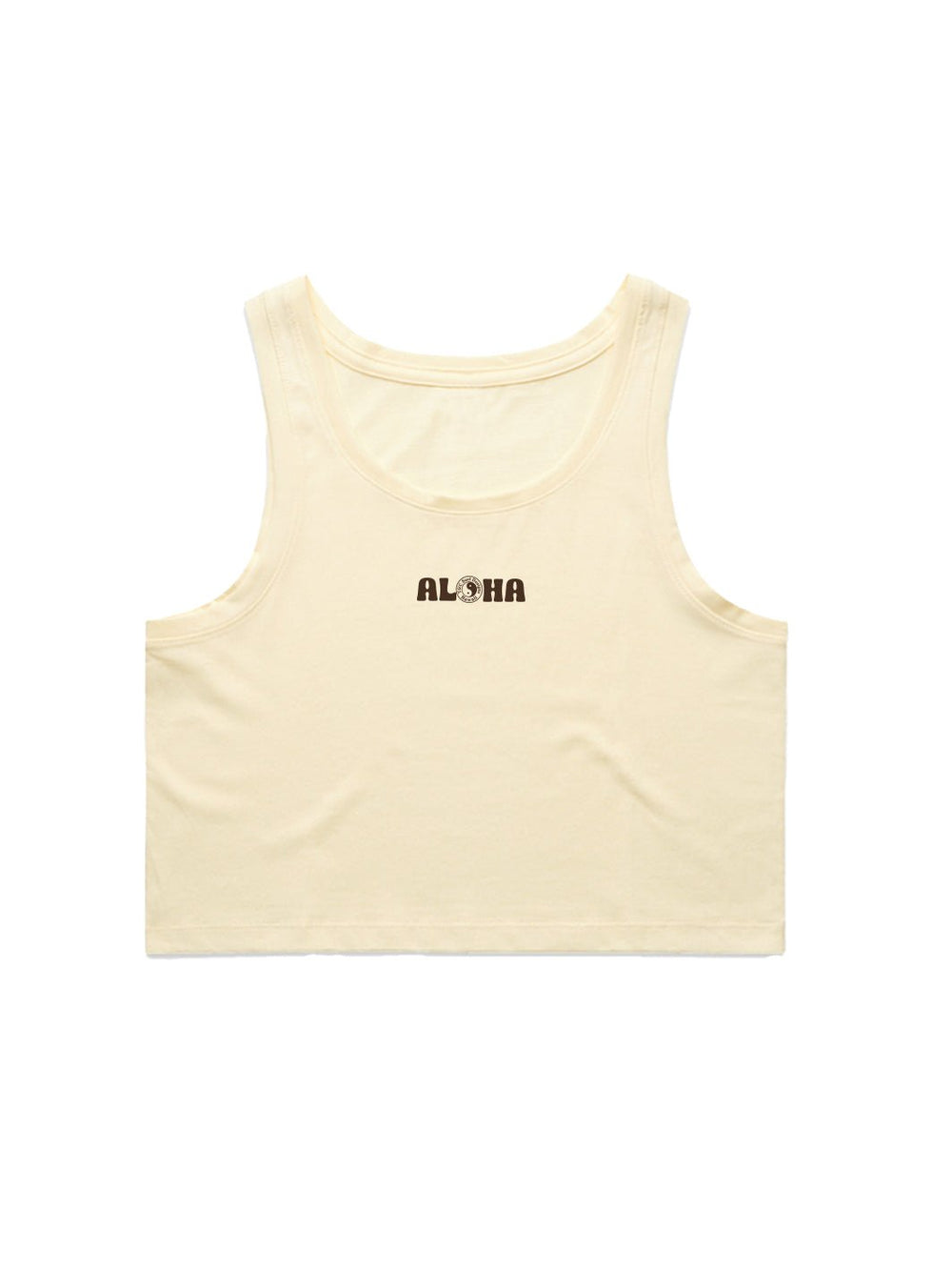 Dark Floral Logo Crop Singlet Tank - T&C Surf Designs