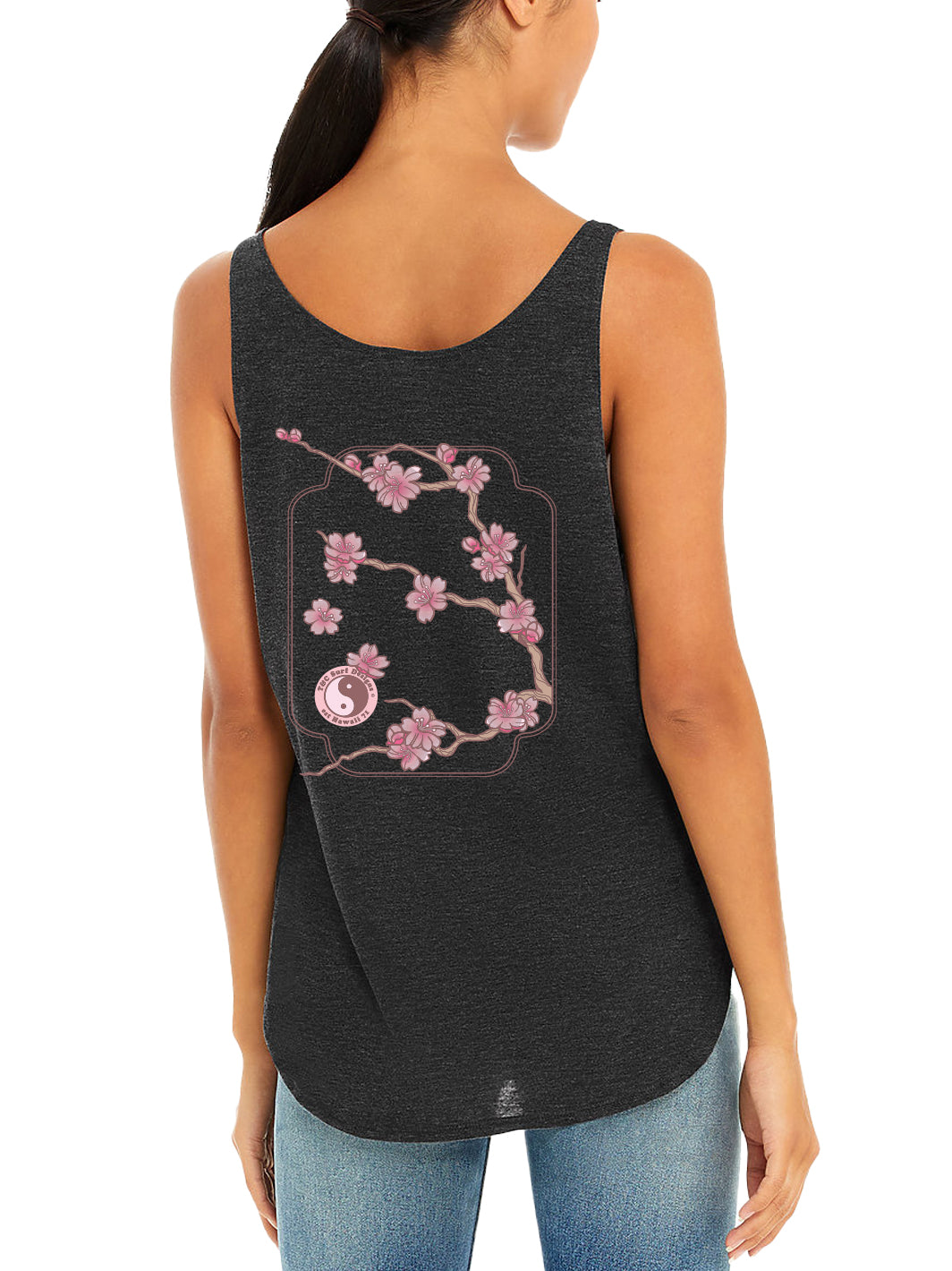 T&C Surf Designs Cherry Ikebana Slit Tank,