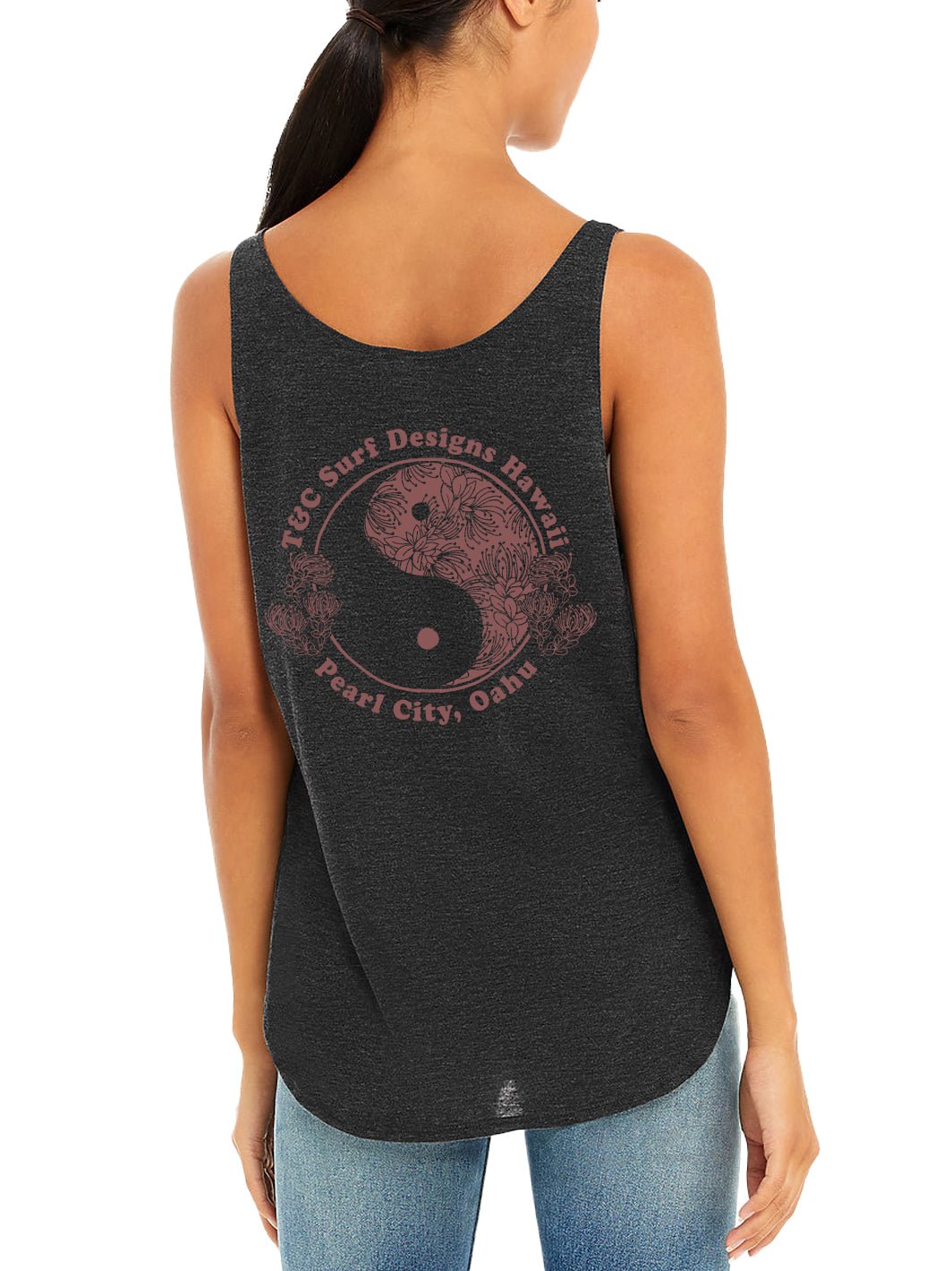 T&C Surf Designs Ohia Outline Slit Tank,
