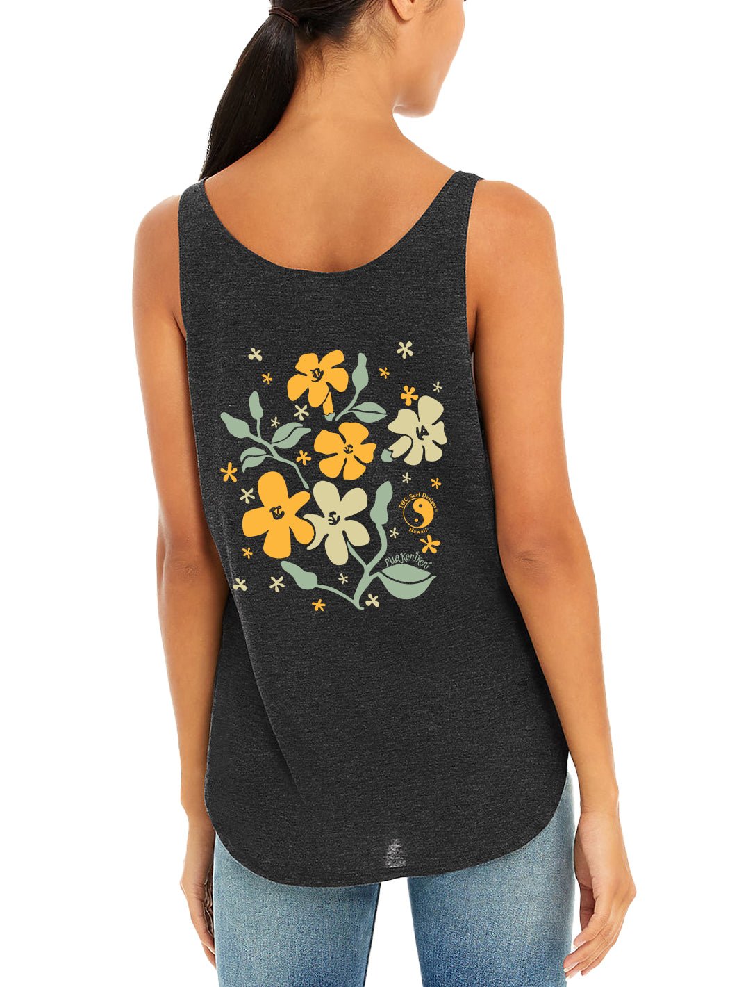 T&C Surf Designs Puakenikeni Blossom Slit Tank,