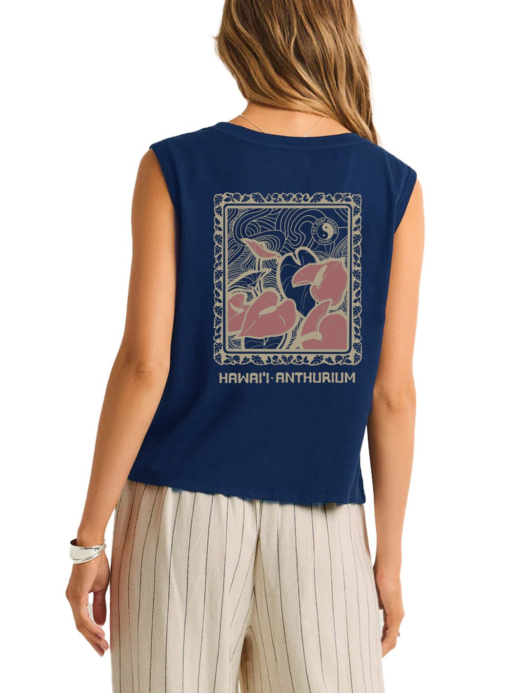 Field of Anthuriums La Mer Tank - T&C Surf Designs