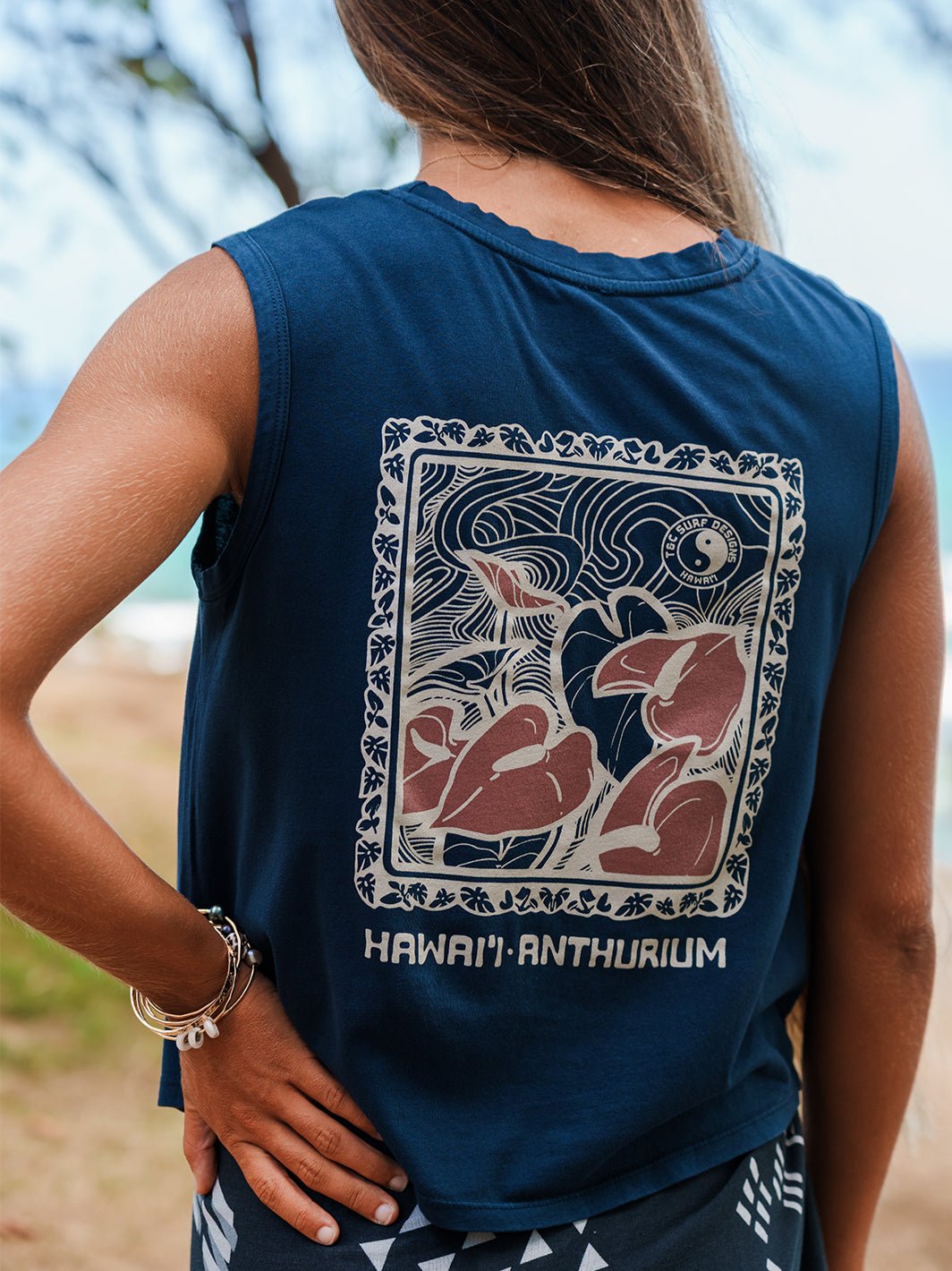 Field of Anthuriums La Mer Tank - T&C Surf Designs