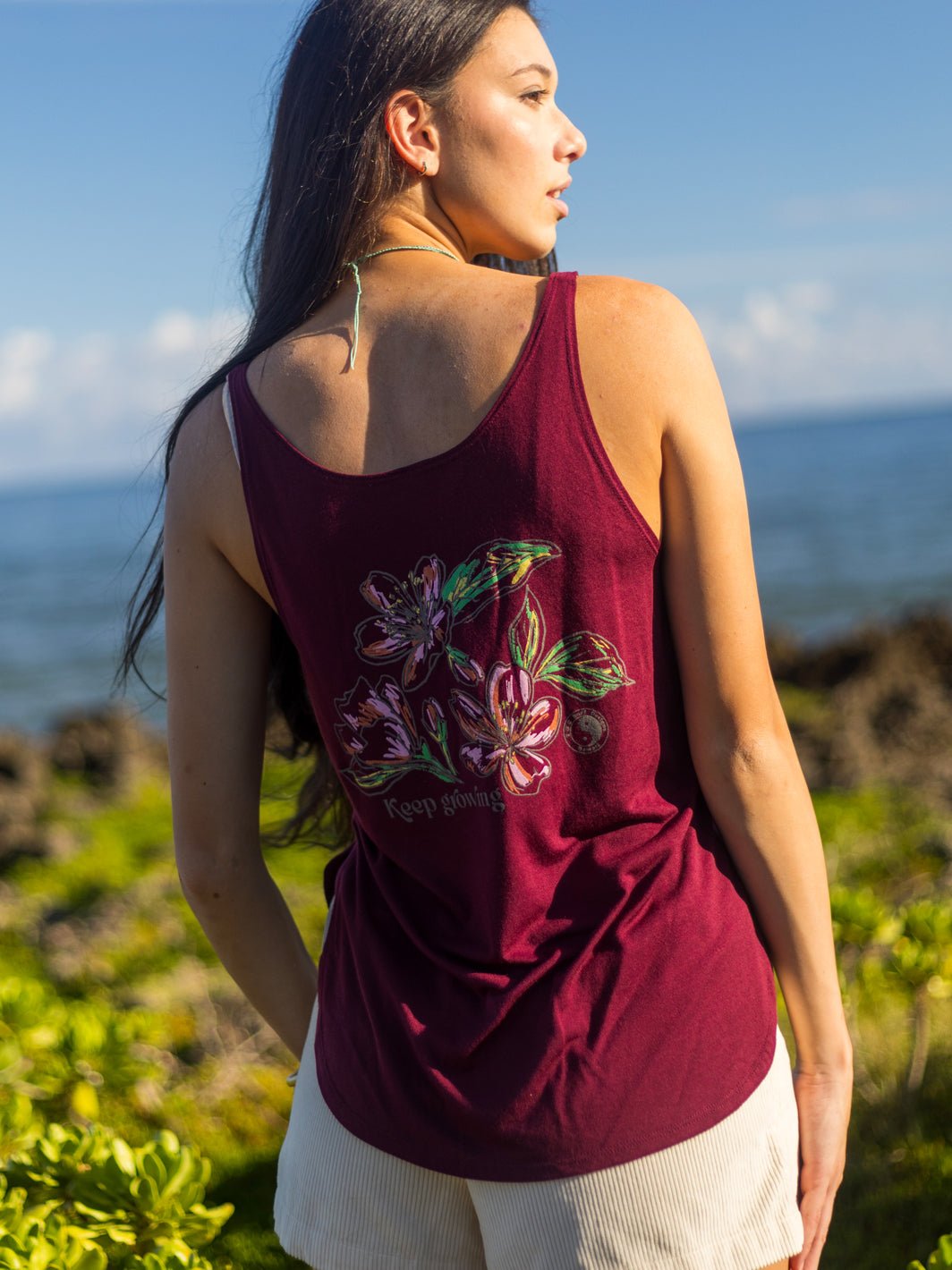 Sakura Sketch Slit Tank - T&C Surf Designs