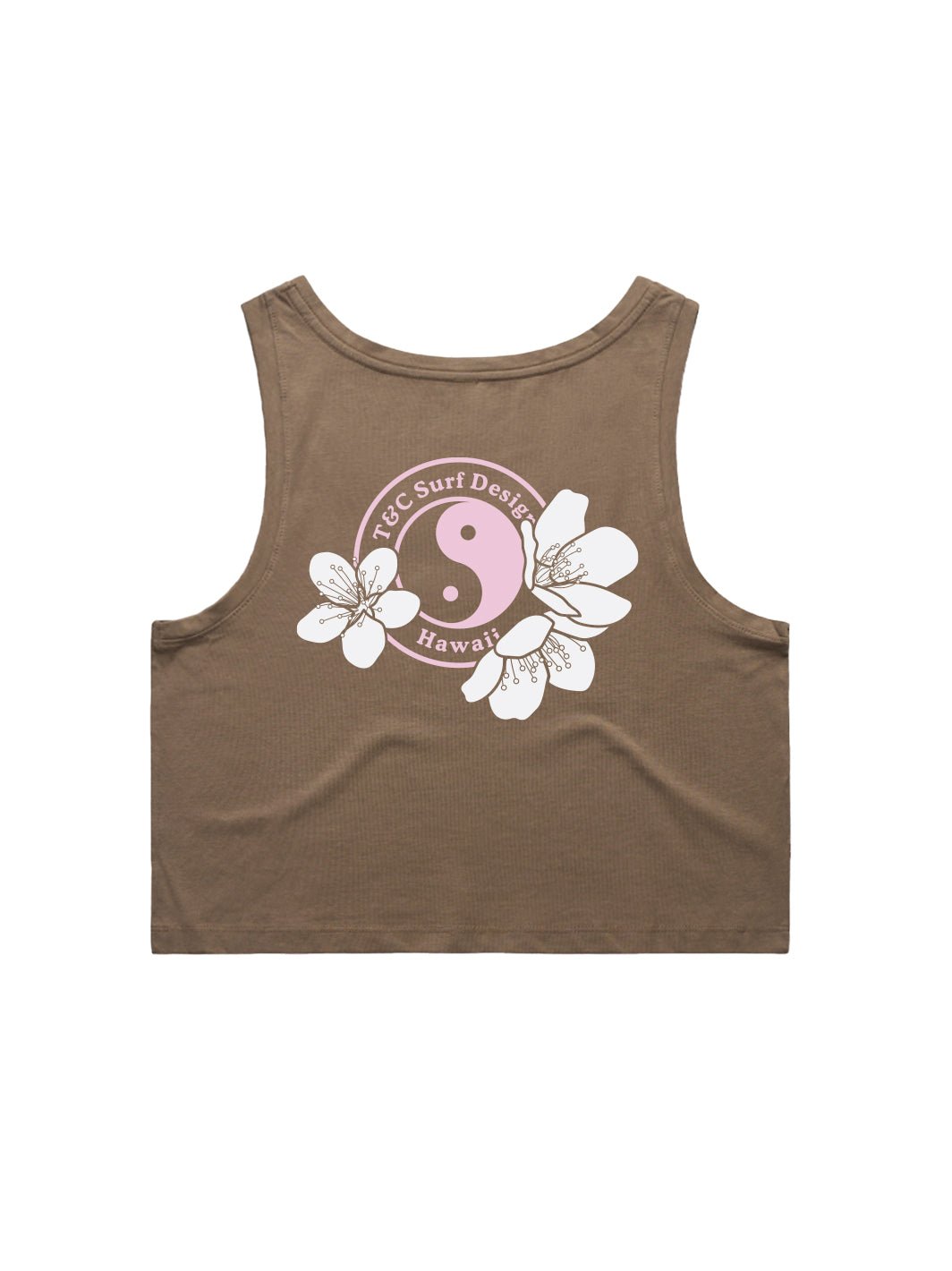 T&C Surf Designs T&C Surf Triple Sakura Logo Crop Singlet Tank, 