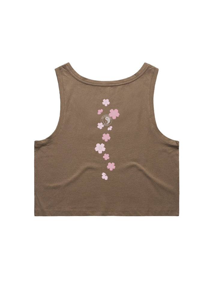 T&C Surf Designs Cute Sakura Crop Singlet Tank,