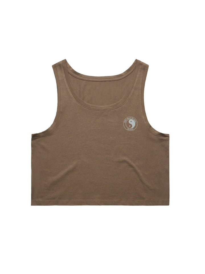 T&C Surf Designs Wave Heart Crop Singlet Tank,