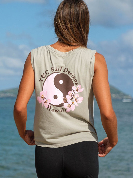 T&C Surf Designs Retro Sakura Logo La Mer Tank,