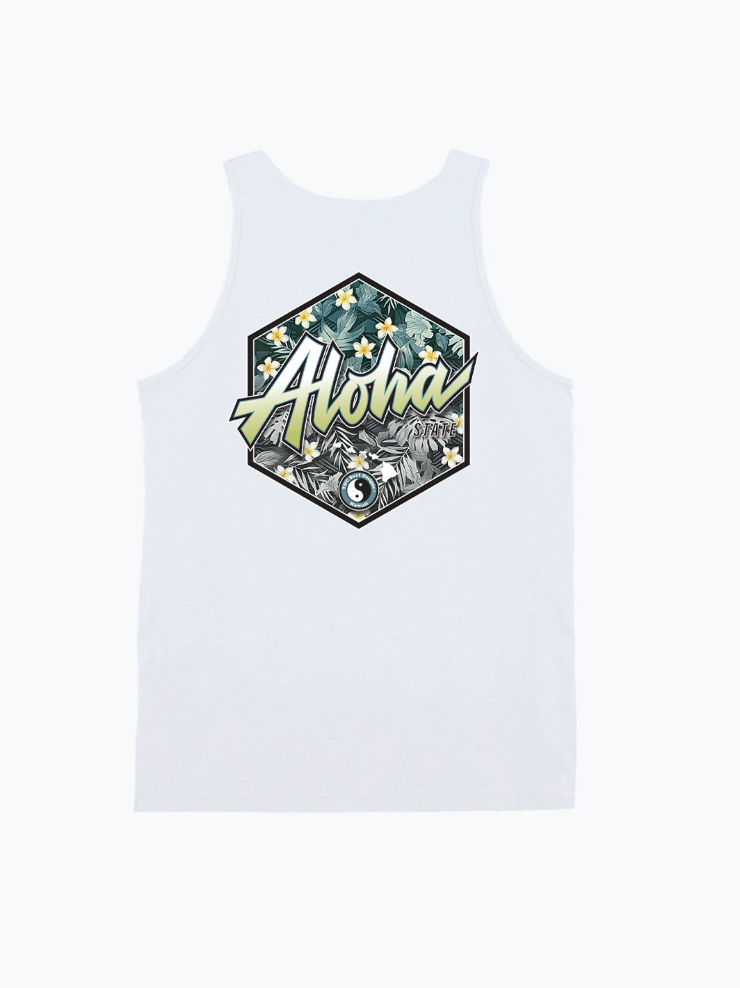 T&C Surf Designs T&C Surf Aloha Script Floral Hex Tank, 