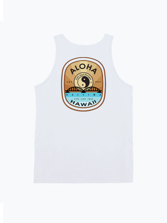 T&C Surf Designs T&C Surf Aloha Haleiwa Tank, S / White