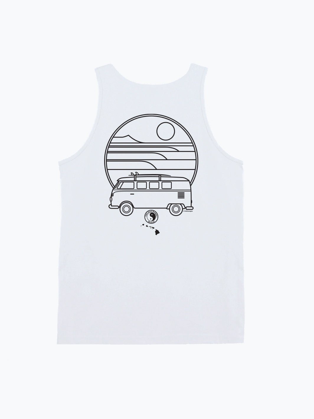 T&C Surf Designs Line Bus Volkswagen® Tank, White / S