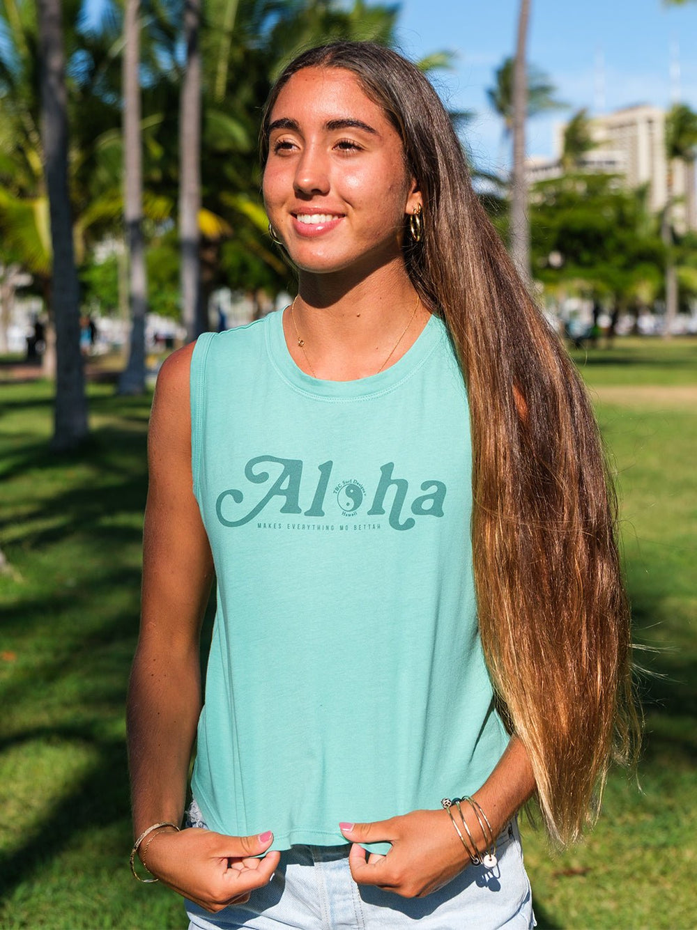 T&C Surf Designs Straight Aloha La Mer Tank,