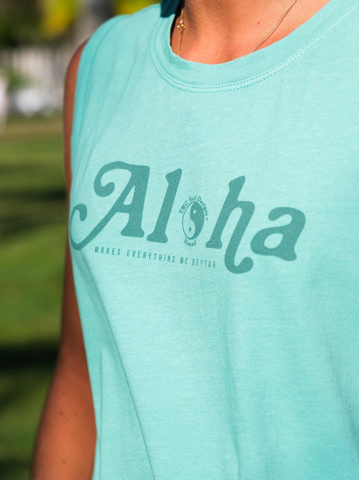 T&C Surf Designs Straight Aloha La Mer Tank,