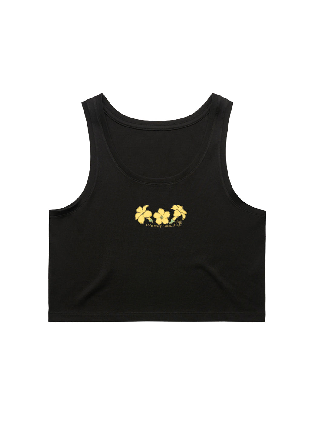 Falling Puakeni Crop Singlet Tank