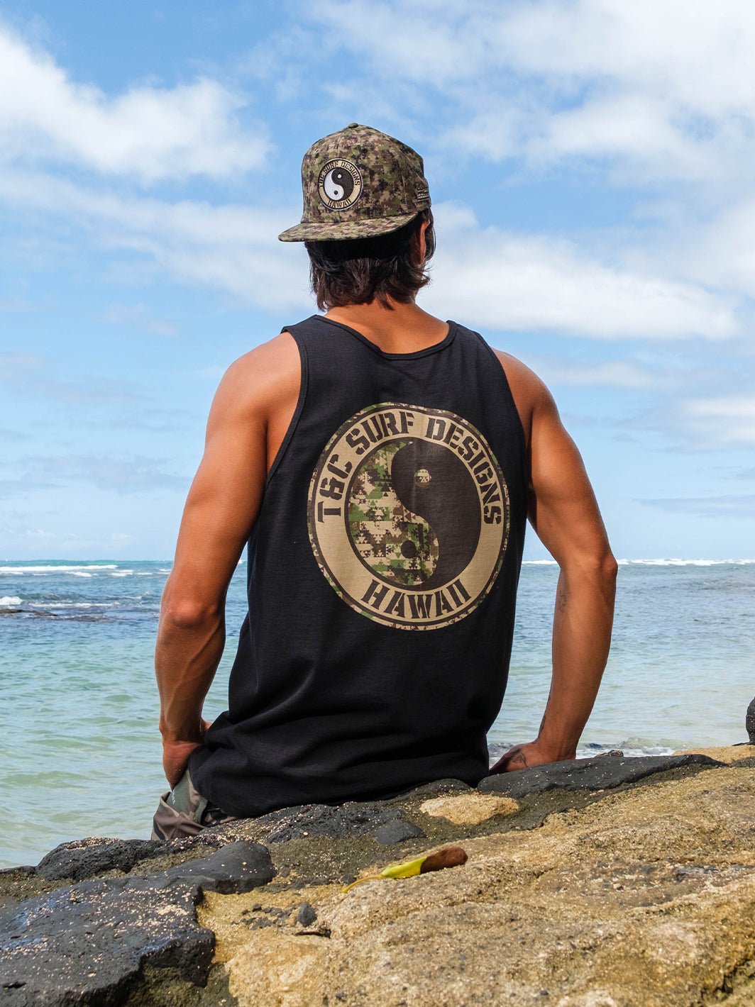 T&C Surf Designs Lokahi Camo Logo Tank,
