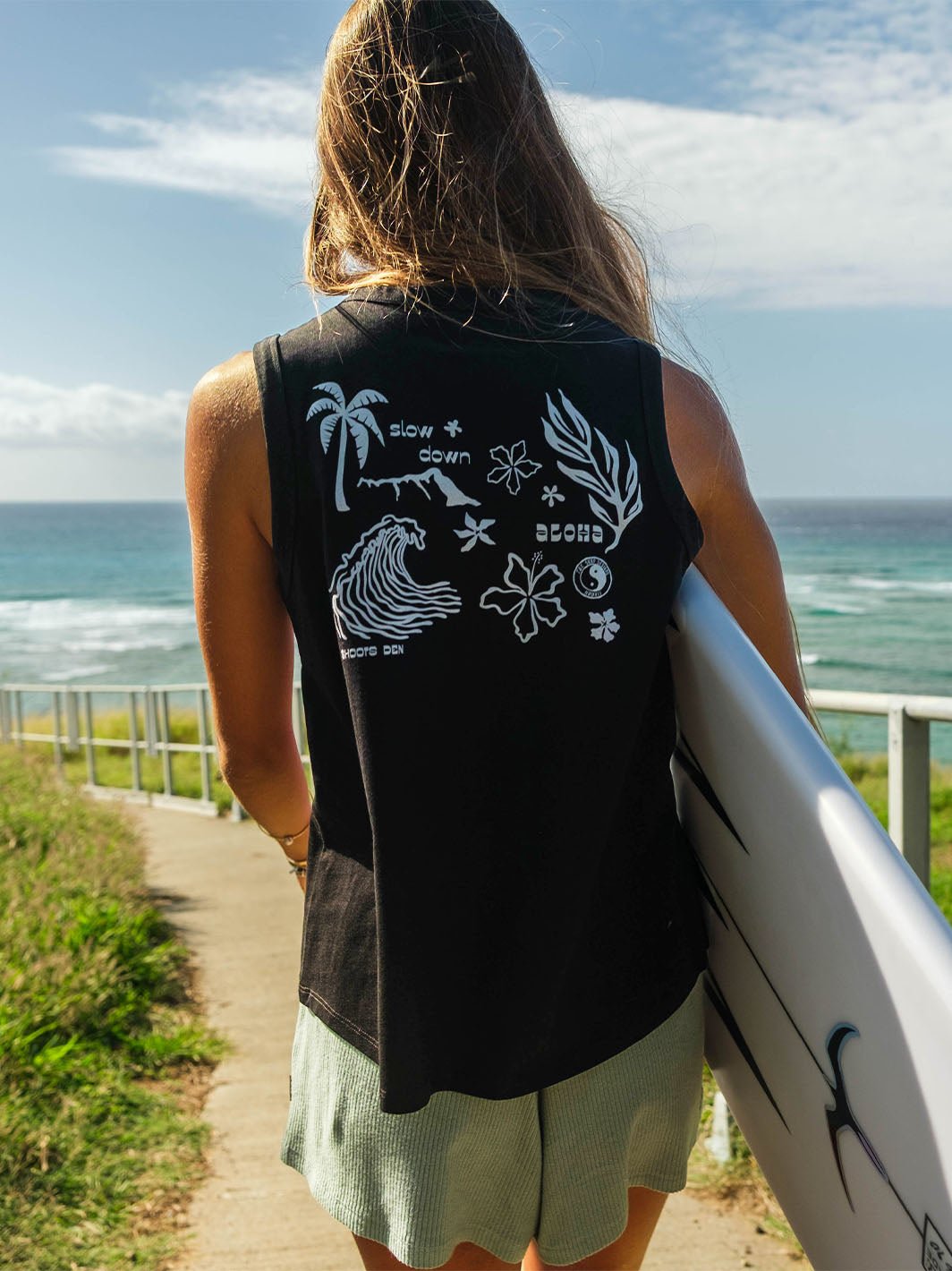T&C Surf Designs Nalu Sketch Martina Tank,