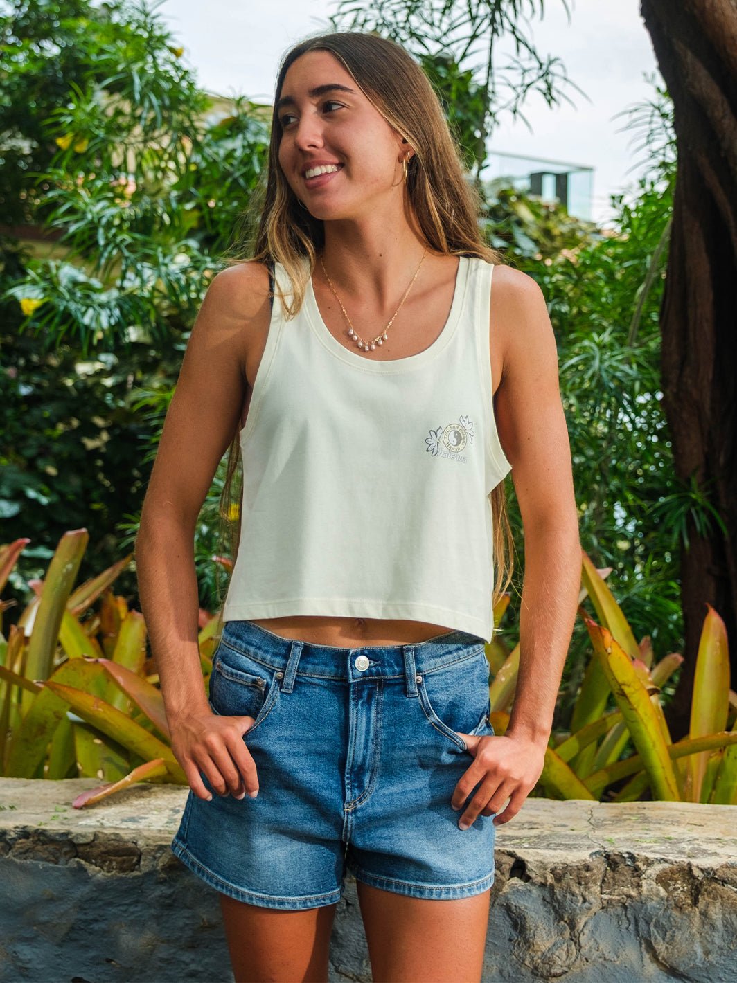 T&C Surf Designs All Kine North Shore Crop Singlet Tank,