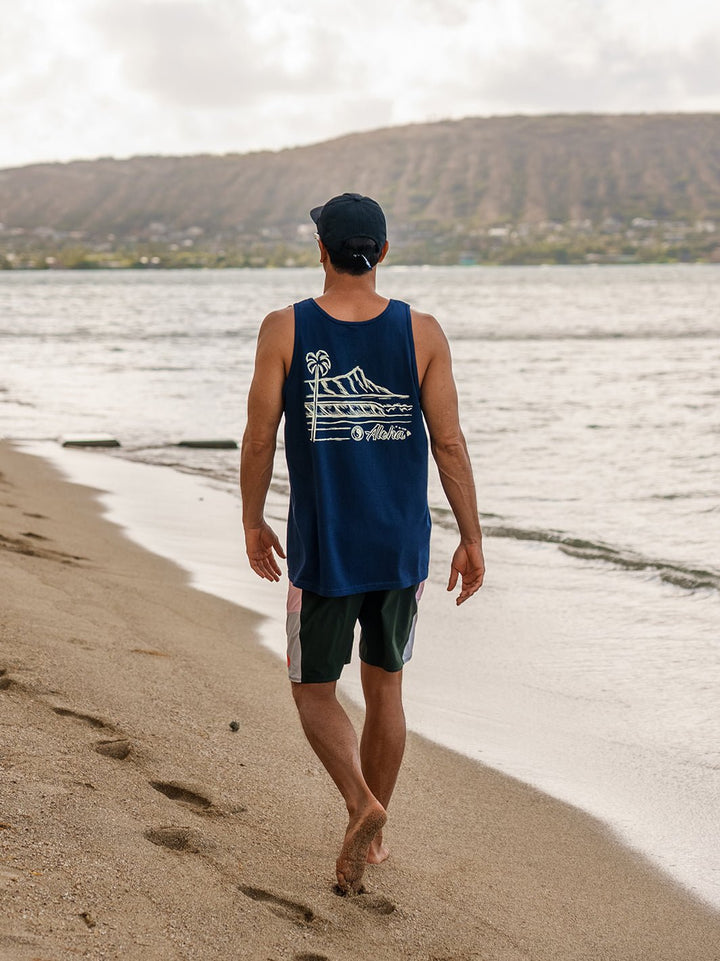 T&C Surf Designs Sketch Diamond Head Scenic Tank,