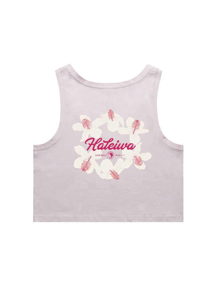 T&C Surf Designs Haleiwa Koki'o Ke'oke'o Crop Singlet Tank,