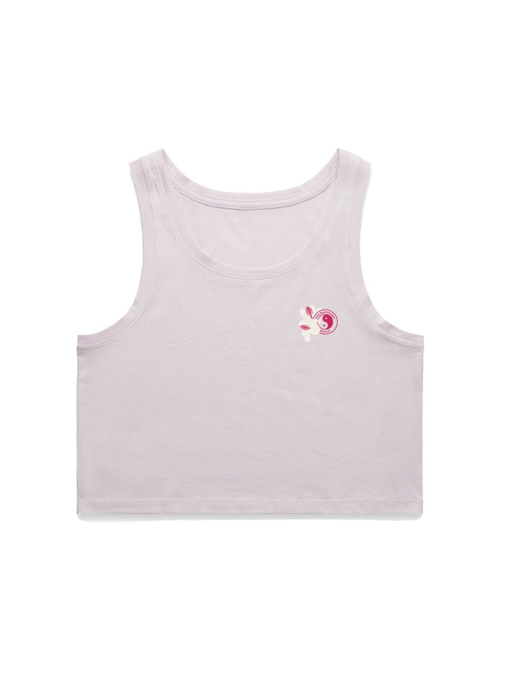 T&C Surf Designs Haleiwa Koki'o Ke'oke'o Crop Singlet Tank,