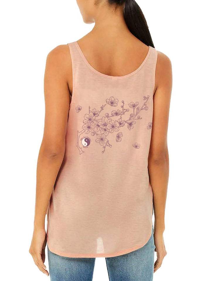 T&C Surf Designs Sakura Branch Slit Tank, Peach / S