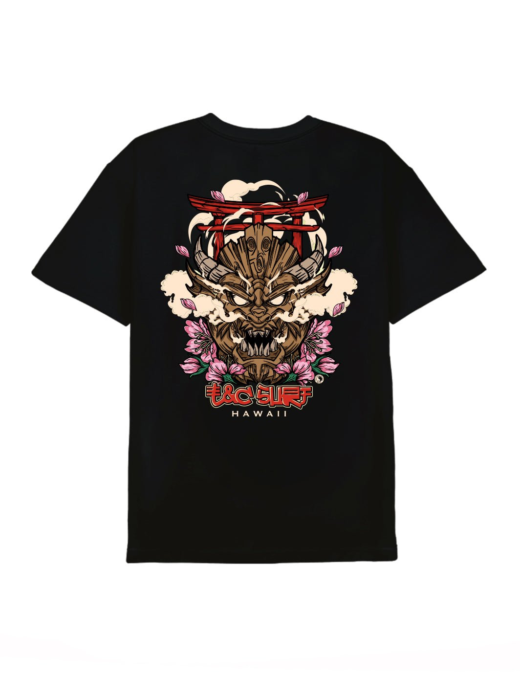T&C Surf Designs Tiki Dragon Tee, Black / S