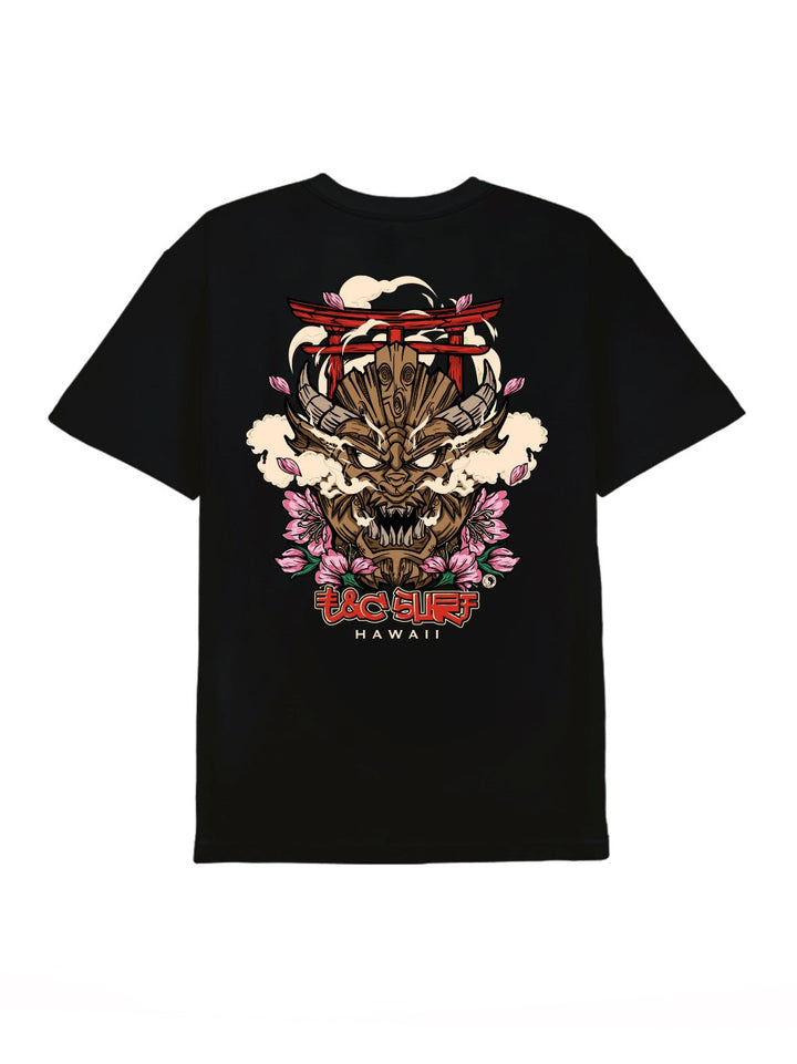 T&C Surf Designs Tiki Dragon Tee, Black / S
