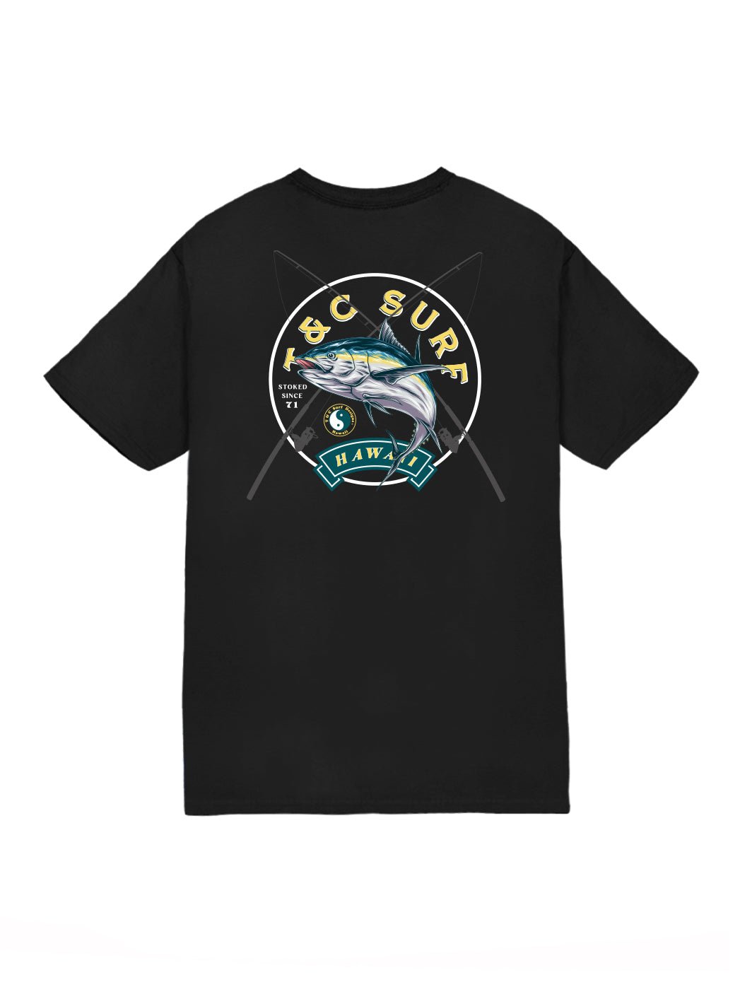 T&C Surf Designs Catch Of The Day Jersey Tee, Black / S