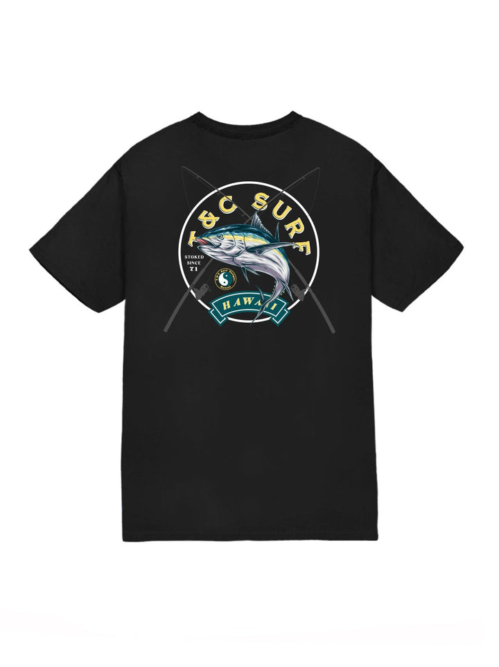 T&C Surf Designs Catch Of The Day Jersey Tee, Black / S