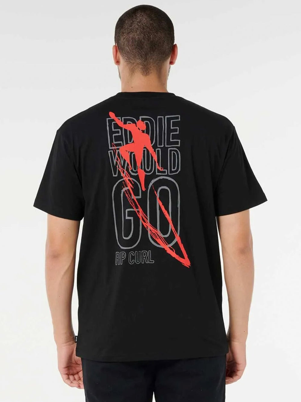 T&C Surf Designs Eddie Would Go Petro Tee, Black / S