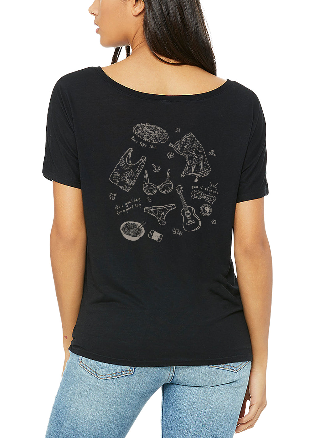 T&C Surf Designs Island Girl Slouchy Crew Tee,