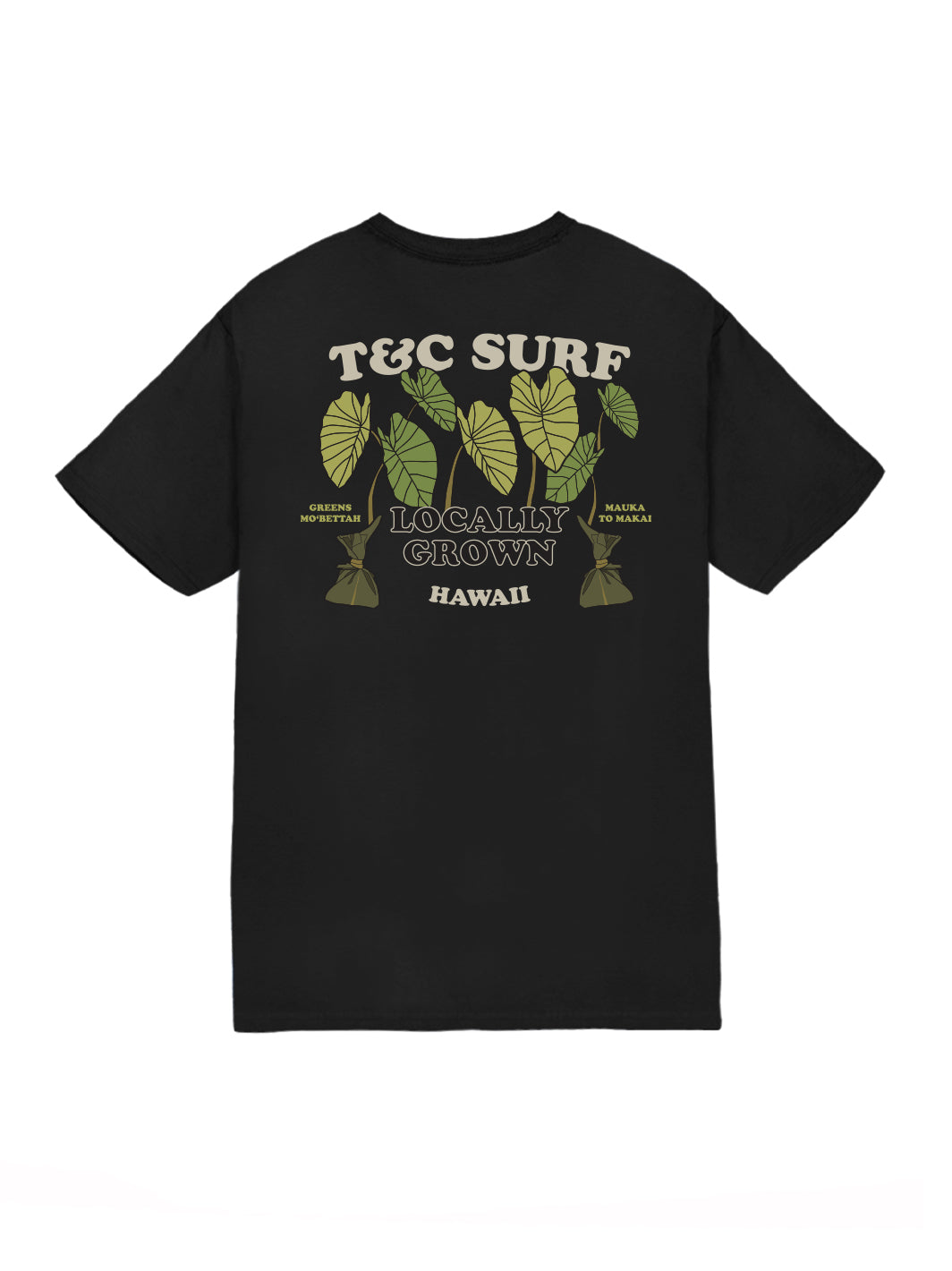 T&C Surf Designs Eat Greens Jersey Tee, Black / S