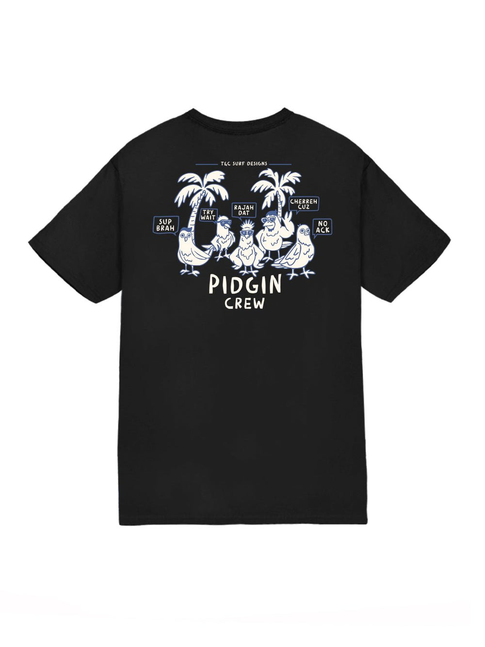 T&C Surf Designs Pidgin Crew Jersey Tee, Black / S