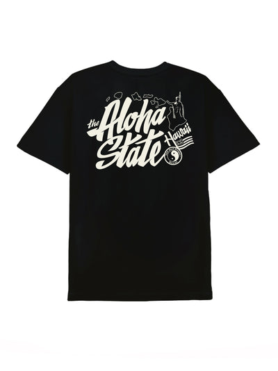T&C Surf Designs T&C Surf Aloha State Script Tee, S / Black