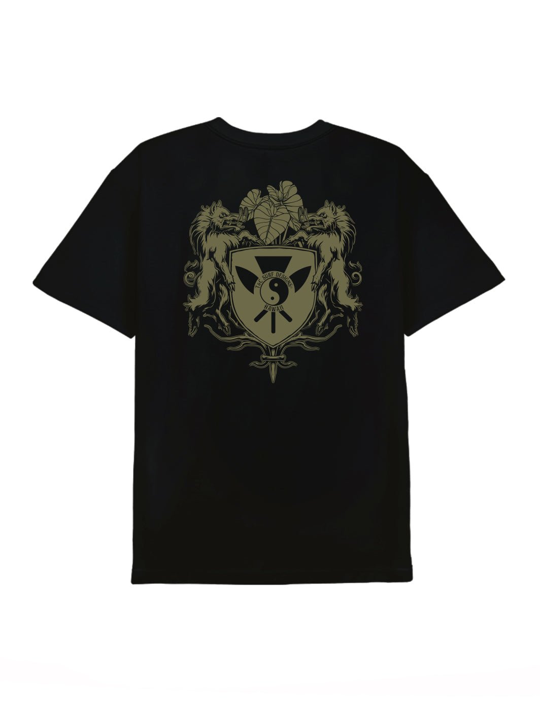 T&C Surf Designs Pua'a Shield Tee, Black / S