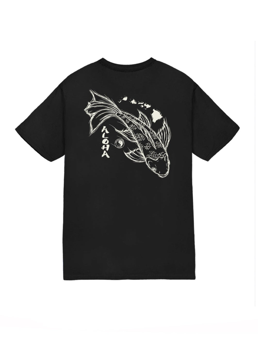 T&C Surf Designs Single Sketch Koi Jersey Tee, Black / S