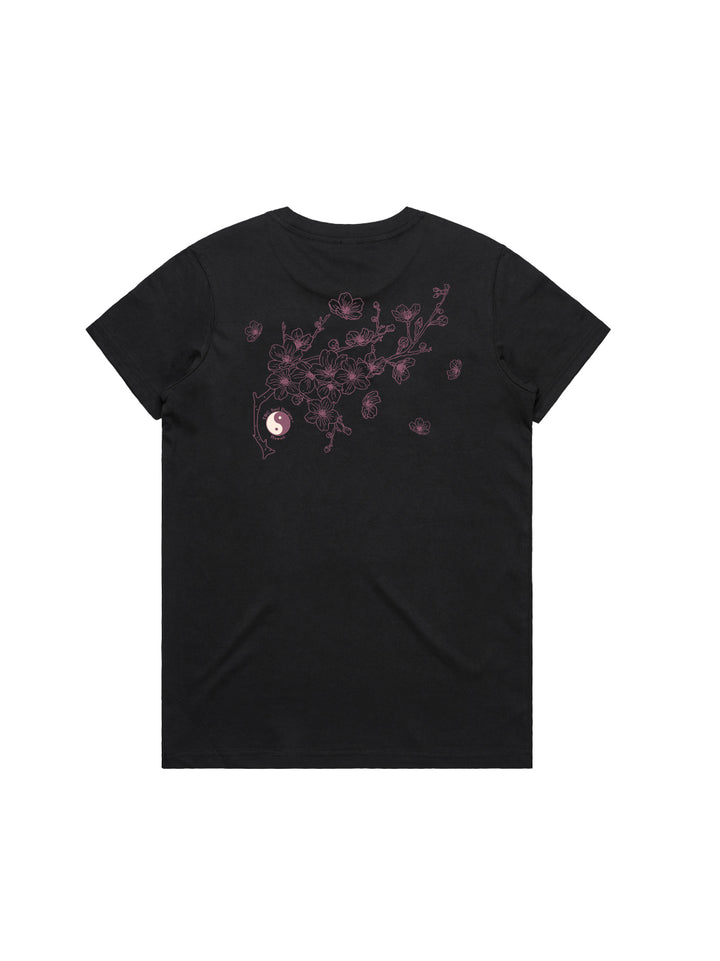 T&C Surf Designs Sakura Branch Maple Tee, Black / XS