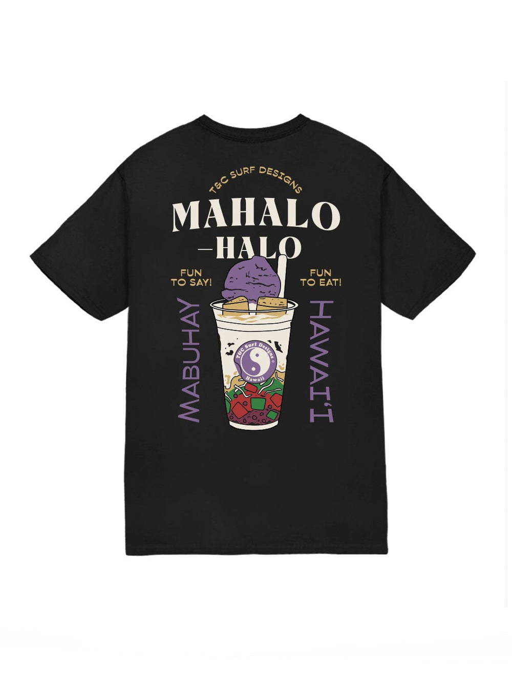 T&C Surf Designs Mahalohalo Jersey Tee, Black / S