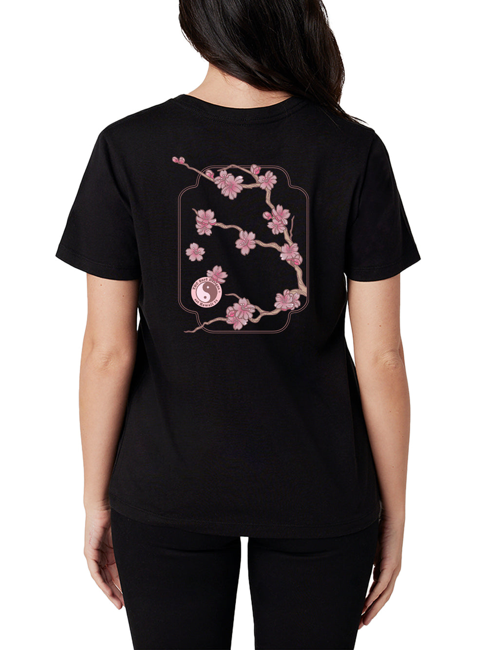 T&C Surf Designs Cherry Ikebana Classic Tee, Black / XS